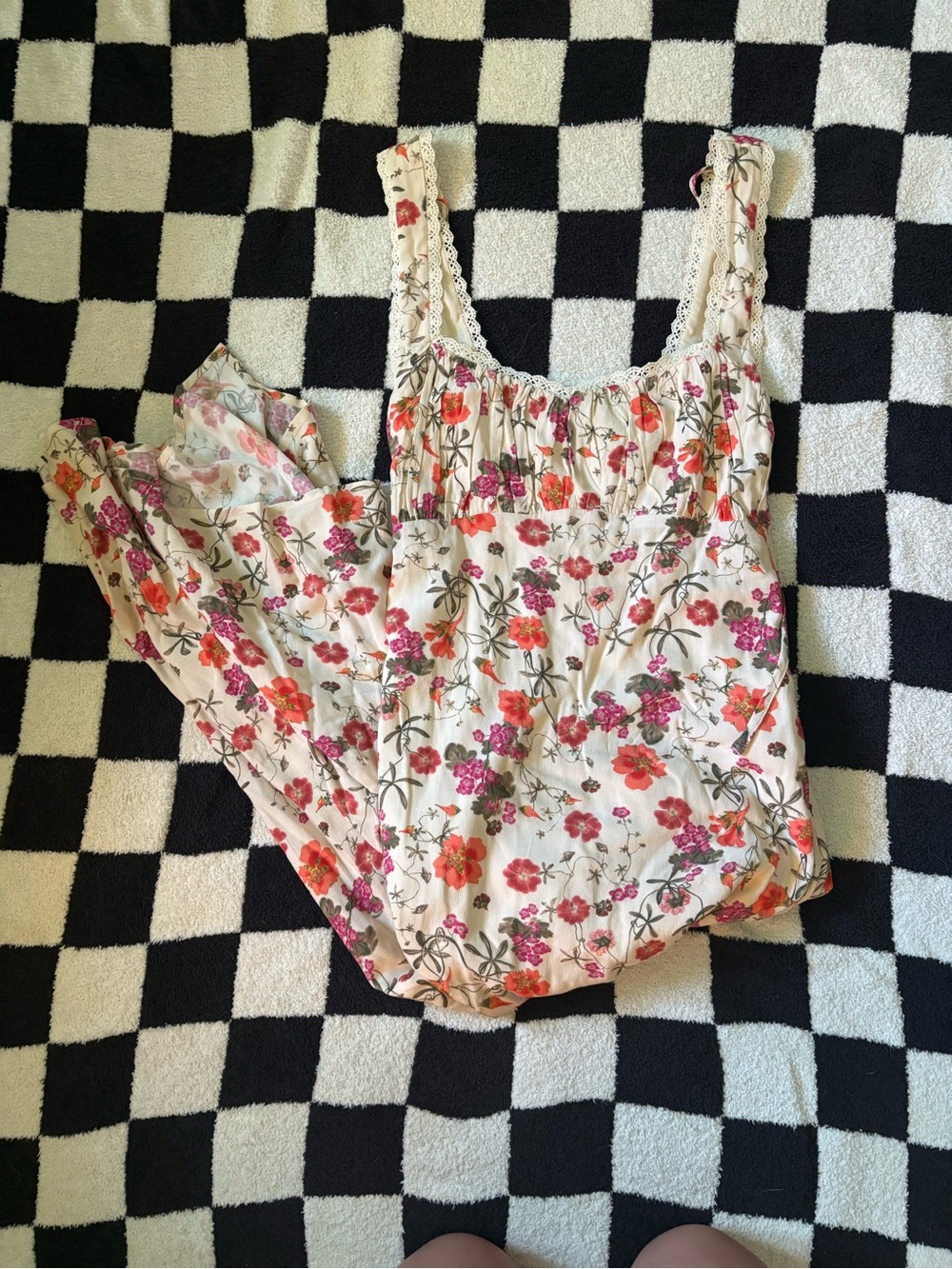 Maurices Cream and Floral Dress Size S